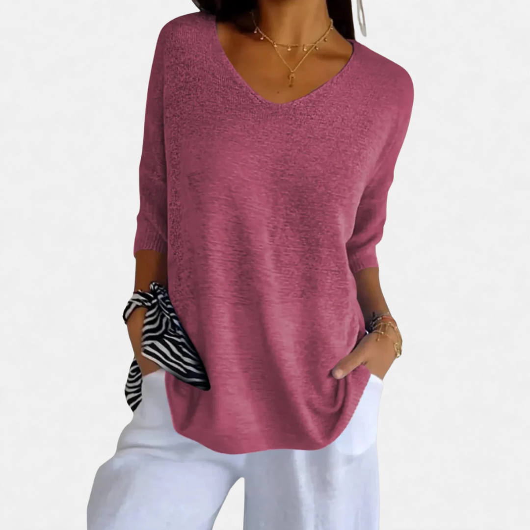Madison | Knitted V-Neck Top