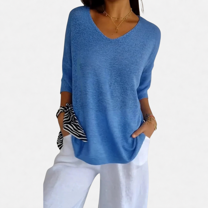 Madison | Knitted V-Neck Top