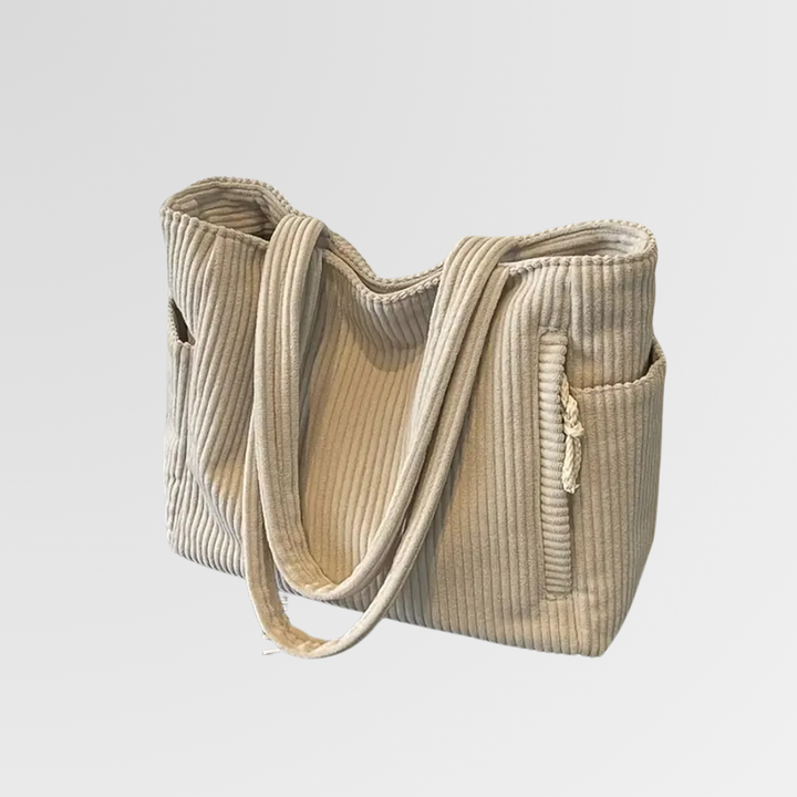Tilda | Ribbed tote with cord detail