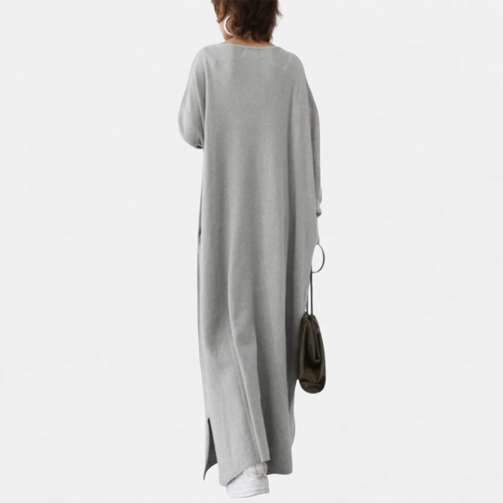 Luna™ | Long Sleeve V-Neck Midi Dress