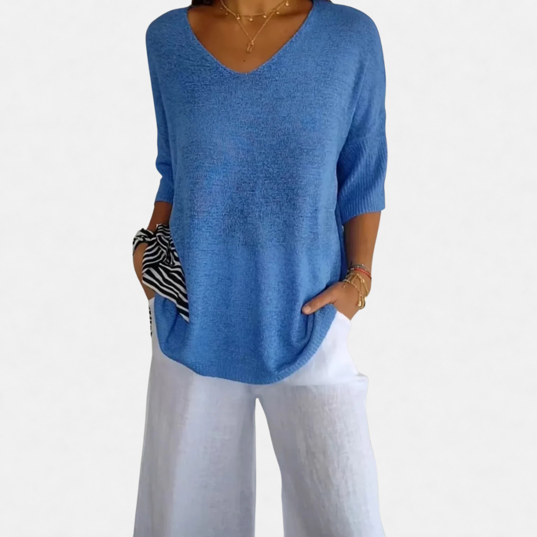 Madison | Knitted V-Neck Top