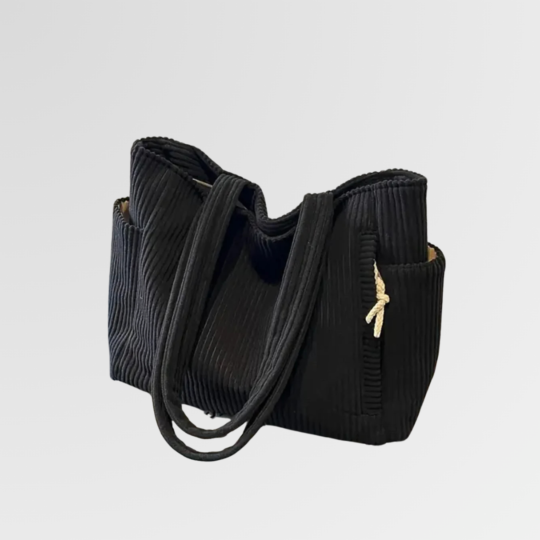 Tilda | Ribbed tote with cord detail