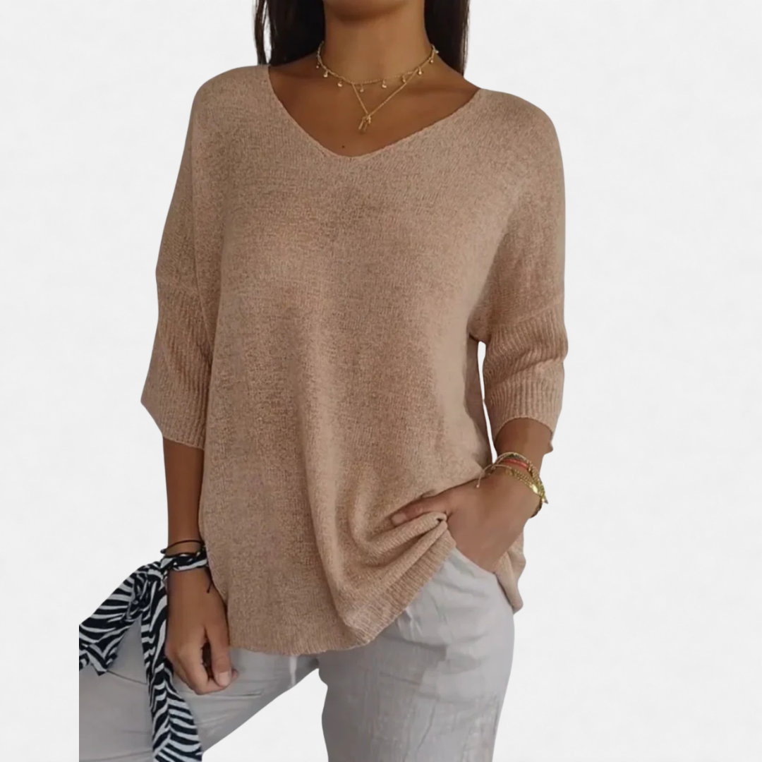 Madison | Knitted V-Neck Top
