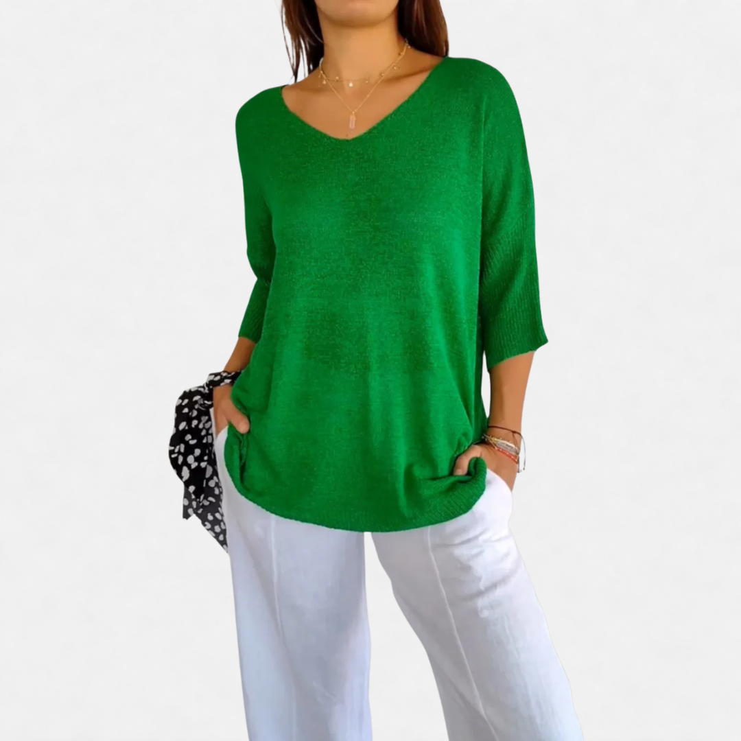 Madison | Knitted V-Neck Top