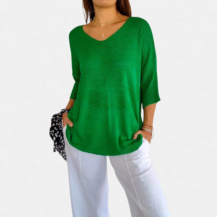 Madison | Knitted V-Neck Top