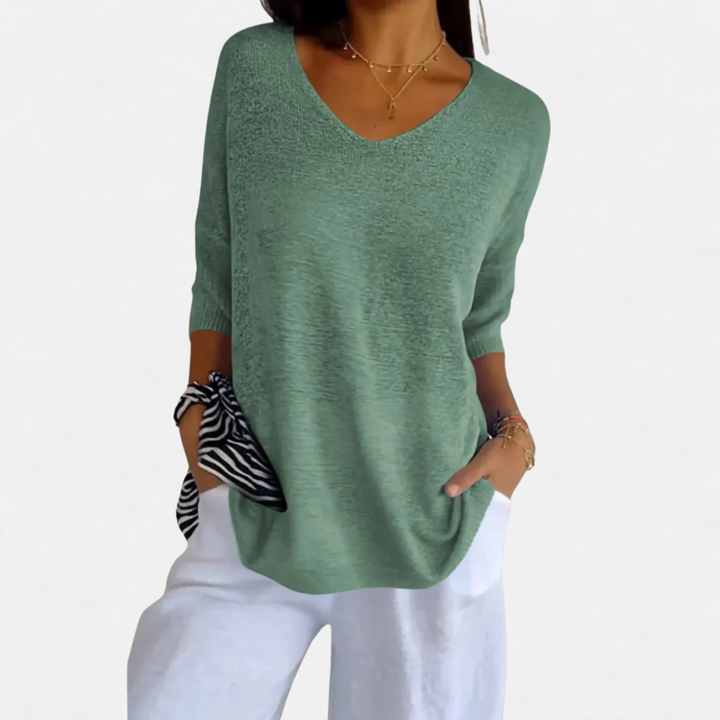 Madison | Knitted V-Neck Top