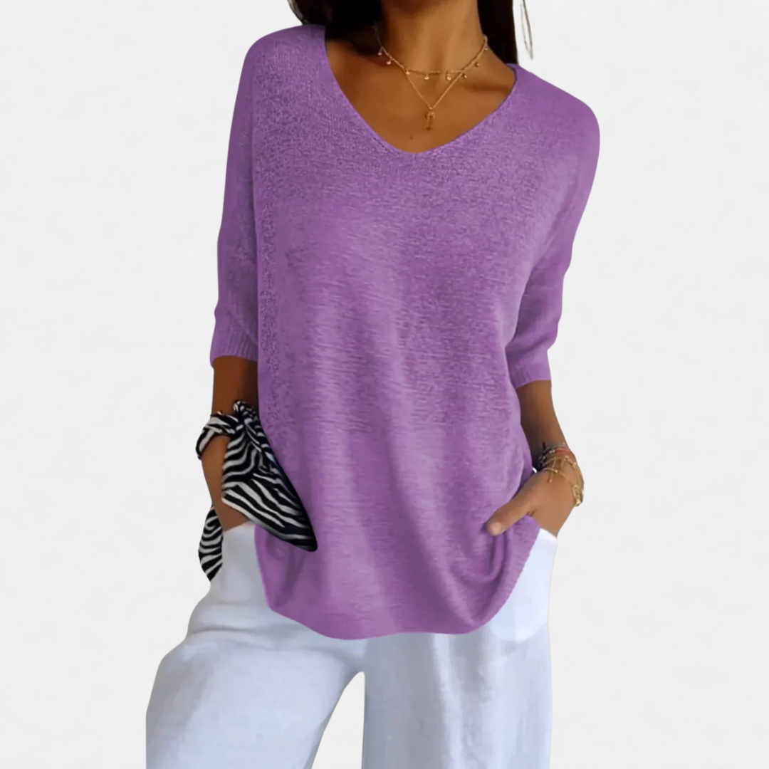 Madison | Knitted V-Neck Top